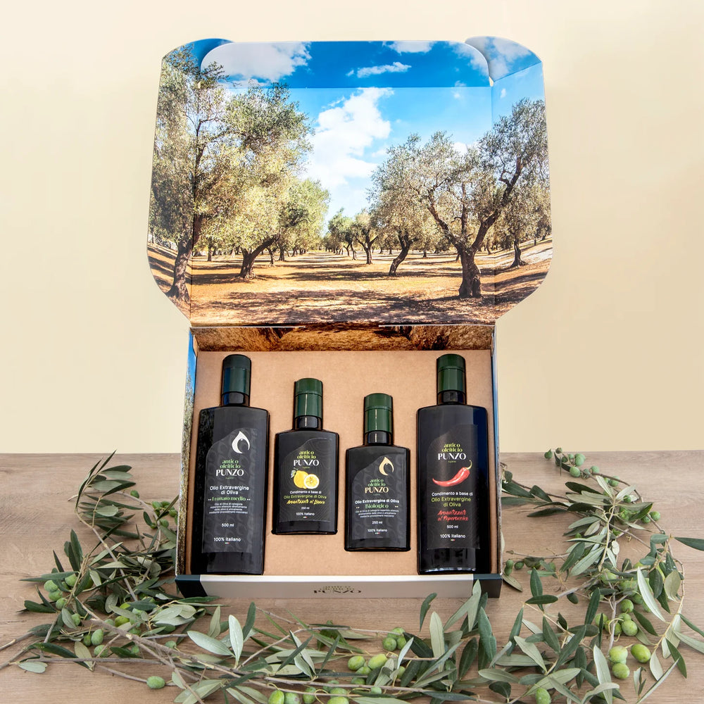 Box misto 4 Bottiglie Olio